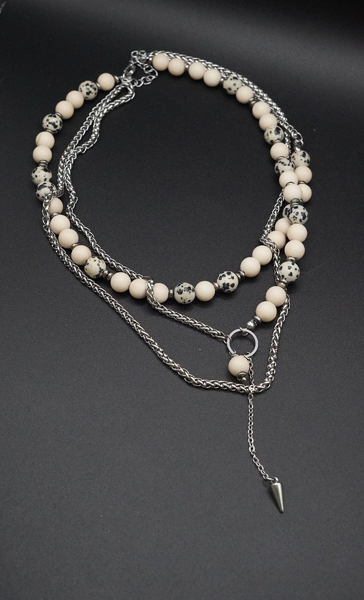 kolie Naszyjnik Dalmatyńczyk i Stal