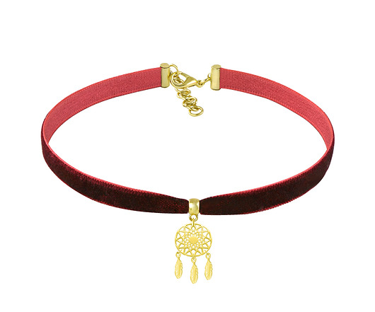 Boho Choker - burgundy velvet Lavoga