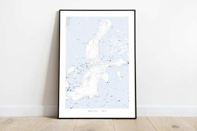 Plakat Bałtyk maps by P