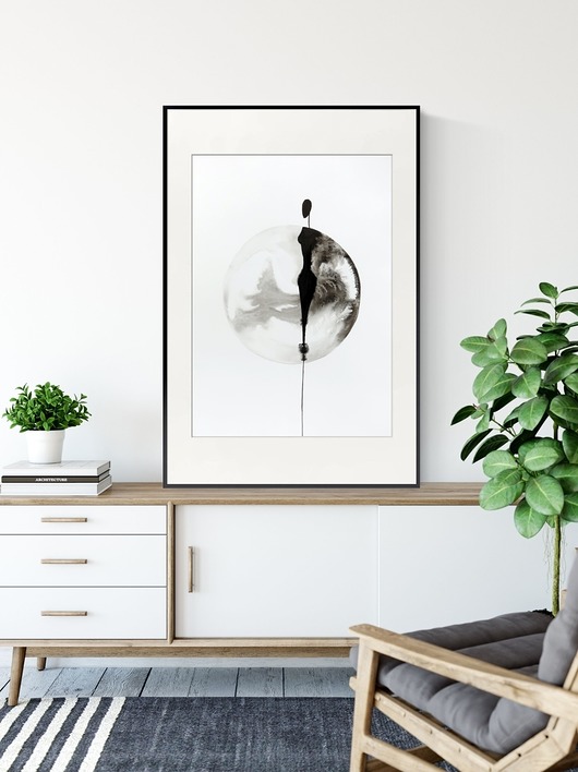 grafika 50X70 cm wykonana ręcznie MiniMalArt
