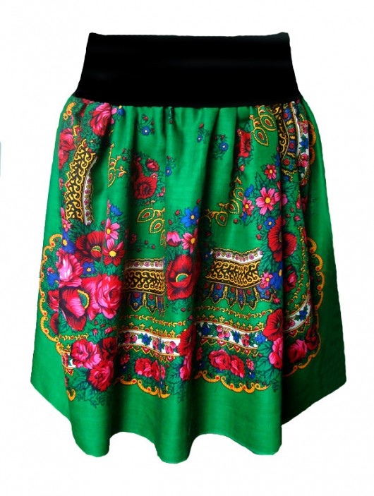 Spodnica urban folk green Rubens