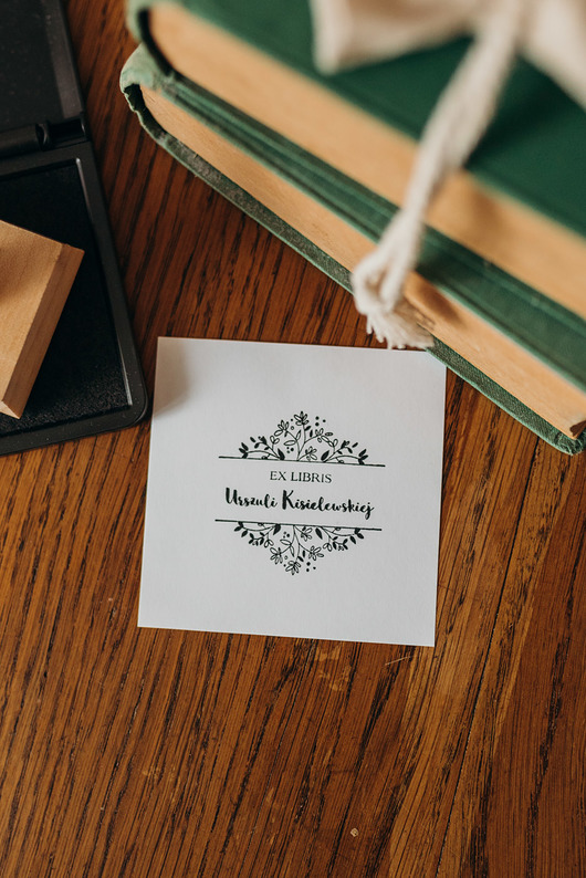 stemple Stempel Ex Libris "Flowers II" - Zestaw prezentowy
