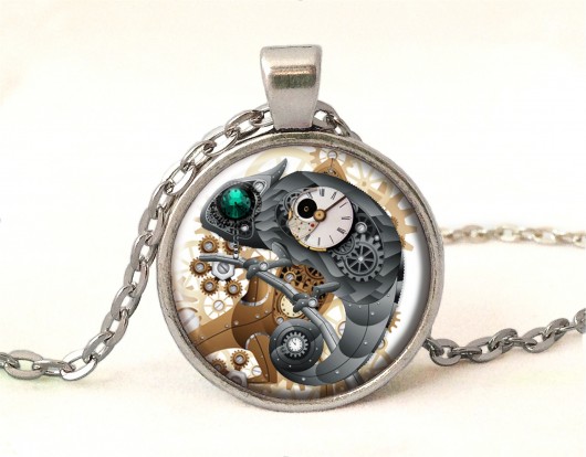 Medalion Kameleon w stylu steampunk EGGinEGG