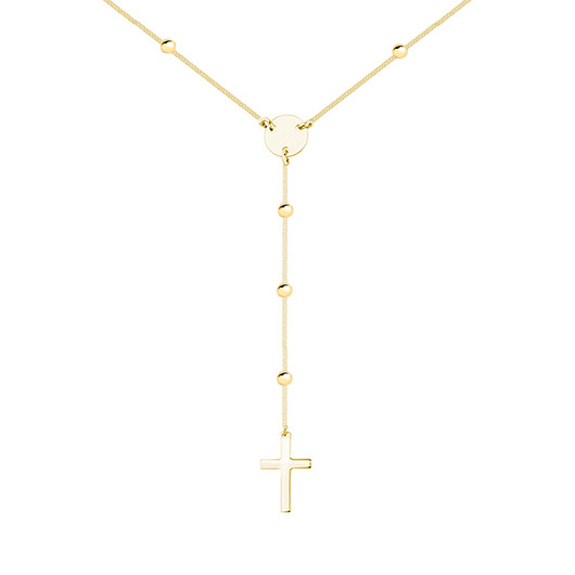 złote naszyjniki Naszyjnik różaniec z kuleczkami pozłacany