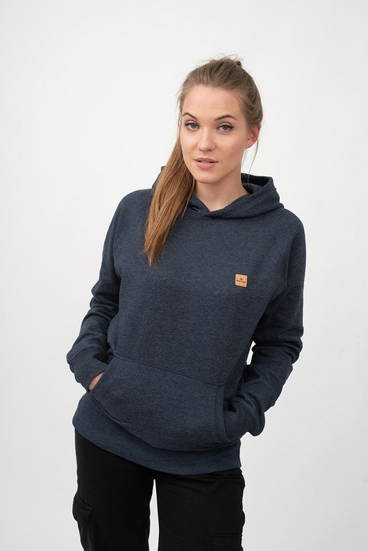 bluza z kapturem damska Bluza z recyklingu granatowa