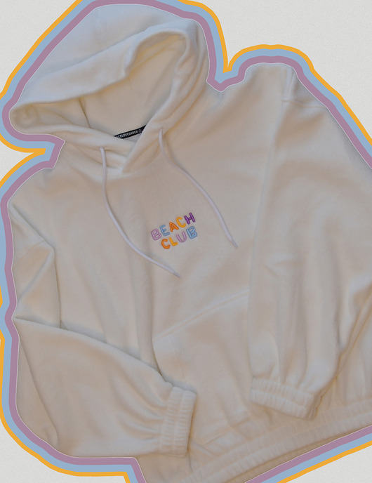bluza z kapturem damska Polarowa Bluza Beach Club
