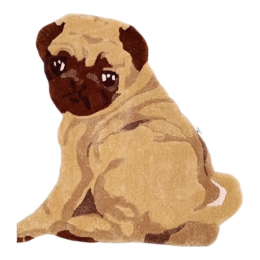 dywany Dywan w kształcie psa, mops