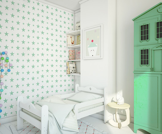 Tapeta Gwiazdki "Stars Mint " (2) Humpty Dumpty Room Decoration
