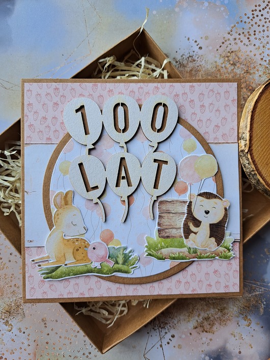 kartki scrapbooking Kartka urodzinowa dla dziewczynki (w pudełku)