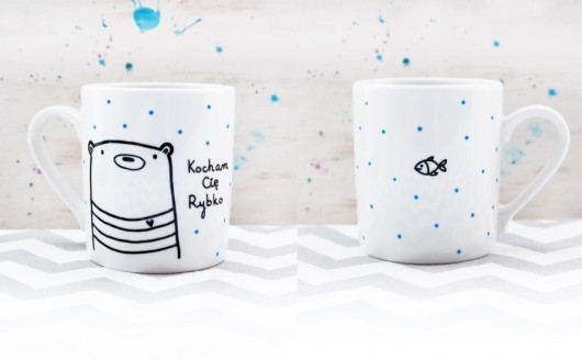 Kocham Cię Rybko - porcelanowy kubek  miamilu
