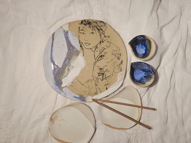 patery i talerze Ręcznie wykonany zestaw do sushi dla 2 osób