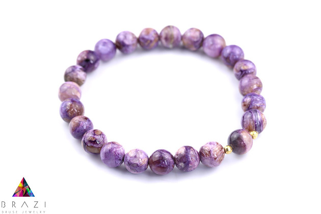 Bransoleta Czaroit Jasny złoto Brazi Druse Jewelry
