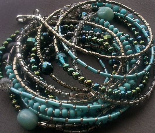 turquoise gray - naszyjnik maghia