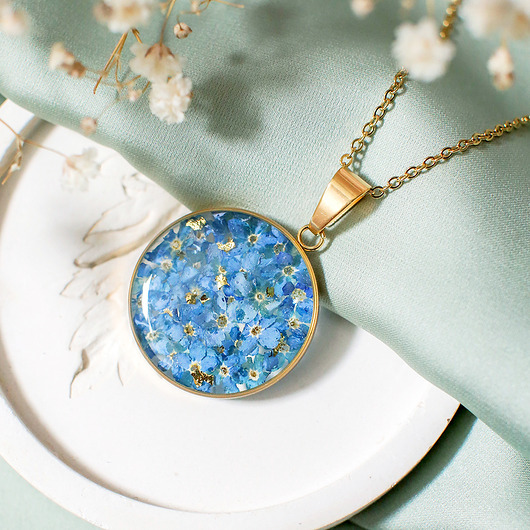 wisiory Wisiorek z niezapominajkami