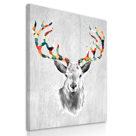 obrazy Obraz na płótnie Kolorowe poroże60x80cm