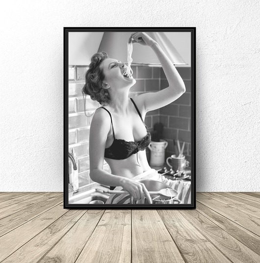 plakaty Plakat do kuchni "I love spaghetti"