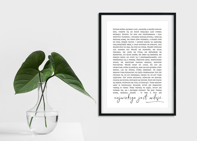 plakaty Plakat Hymn o miłości - prezent na ślub
