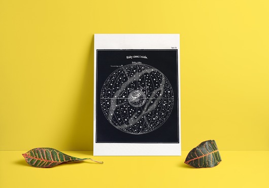 Plakat Globy nieba  papiery pantery