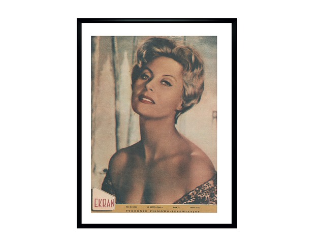 plakaty Plakat Oprawiona okładka czasopisma EKRAN z Michele Morgan 07/1966