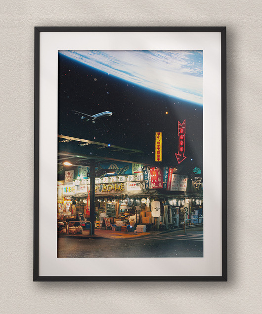 plakaty Plakat Nocne Życie - Kolaż Fine Art