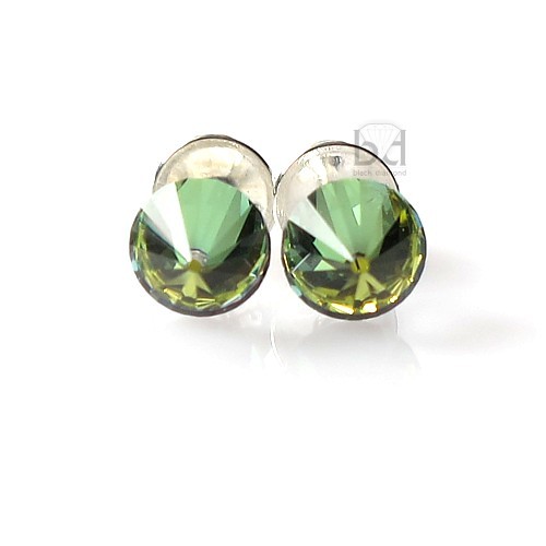 Ćwieki Sztyfty kryształ Swarovski (6 mm) Black Diamond