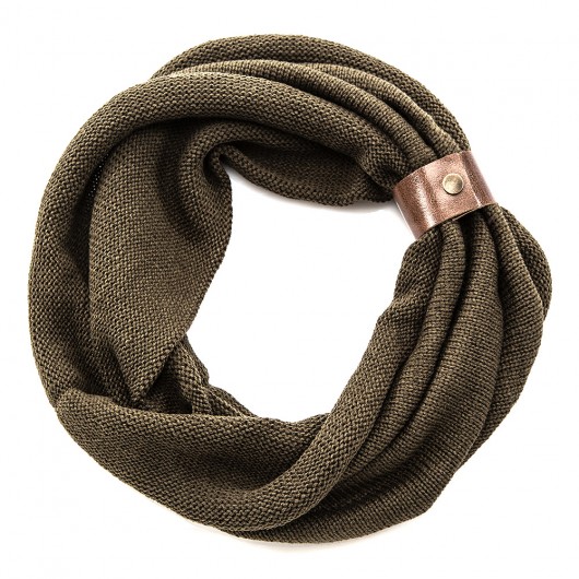Komin Tuba Kapuza Szal KHAKI skórzana opaska CADOaccessories