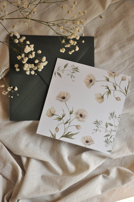 kartki okolicznościowe - wydruki Kartka "Jasne maki"