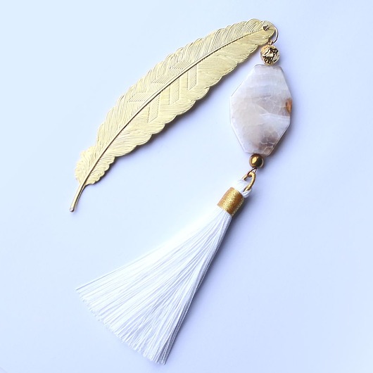 zakładki do książek Zakładka - Agat lawa pozłacana hematyt