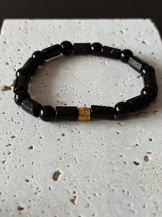 biżuteria męska Bransoletka męska Onyks i Turmalin