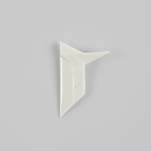 broszki Broszka Porcelanowa Origami Zimorodek Biała