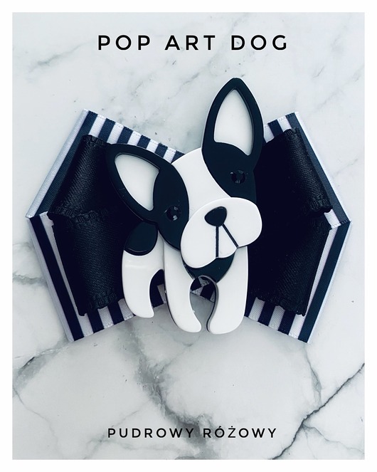 broszki Kolekcja Pop Art Dog Brosza z Buldogiem  1 szt