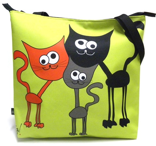 Duża torba na zamek z autorskim motywem:) Gaul Designs