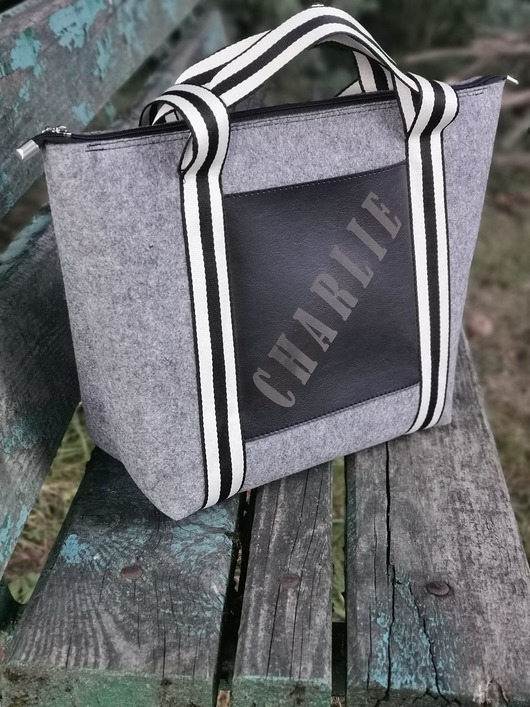 torby na ramię Torba filcowa MOLLY szara