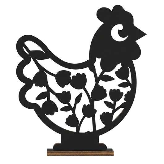 ozdoby wielkanocne Dekoracja Ozdoba Wielkanocna Kura do Koszyka Drewniana Figurka 20cm STOJĄCA