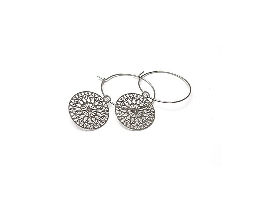 Alloys Collection  /silver rosette/ - kolczyki KiKa pracownia