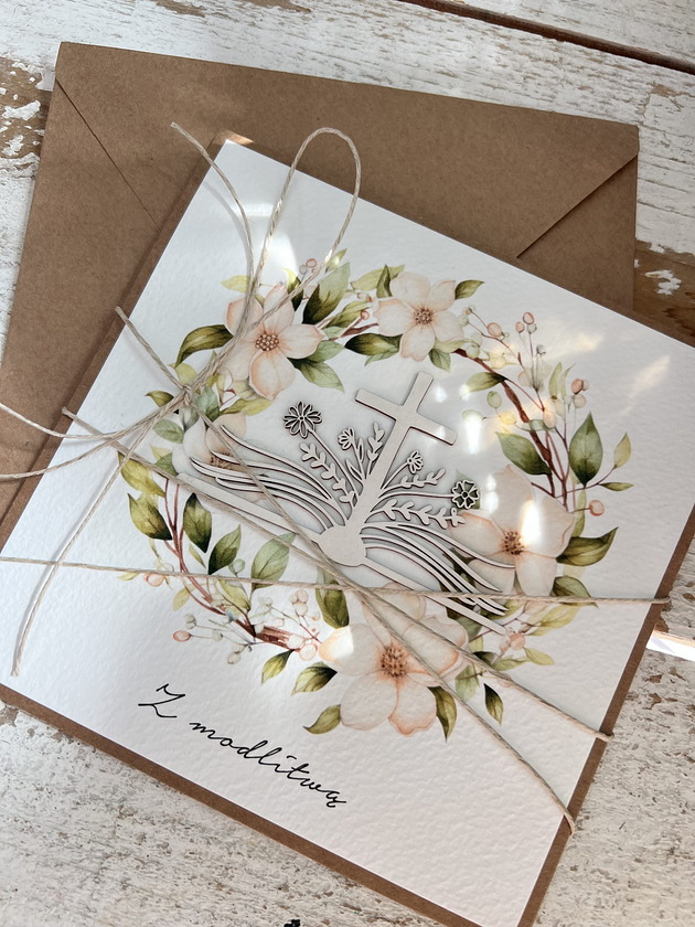 kartki scrapbooking Kartka dla księdza z okazji święceń, rocznicy, dla zakonnicy - z modlitwą