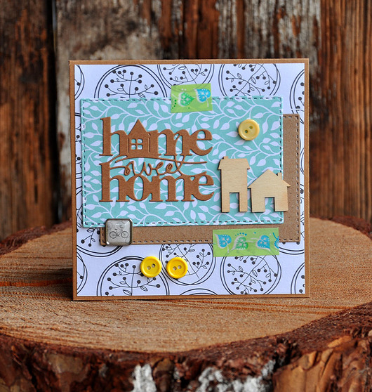 kartki scrapbooking Kartka na nowy dom