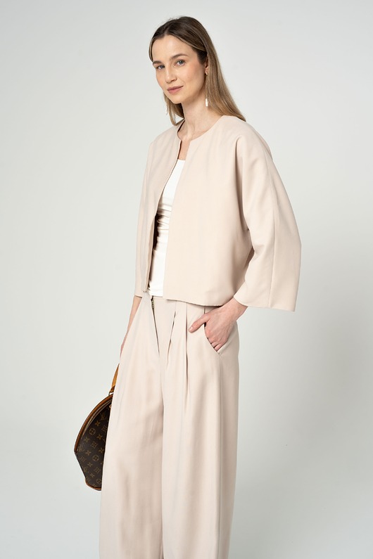 kurtki damskie Kimono pudrowe