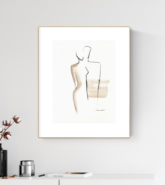 grafika 30 x 40 cm  wykonana ręcznie, abstrakcja Krystyna Siwek Art