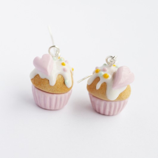 Mufinki różowe kolczyki  Lemon Lovely