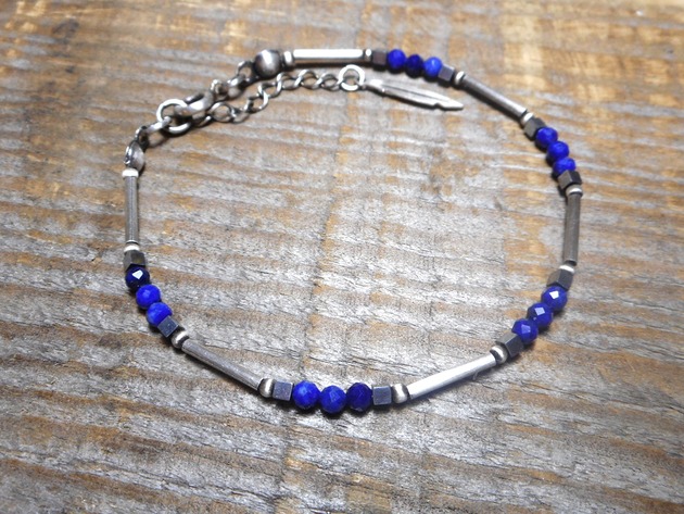 lapis w srebrze - bransoletka Lahovska