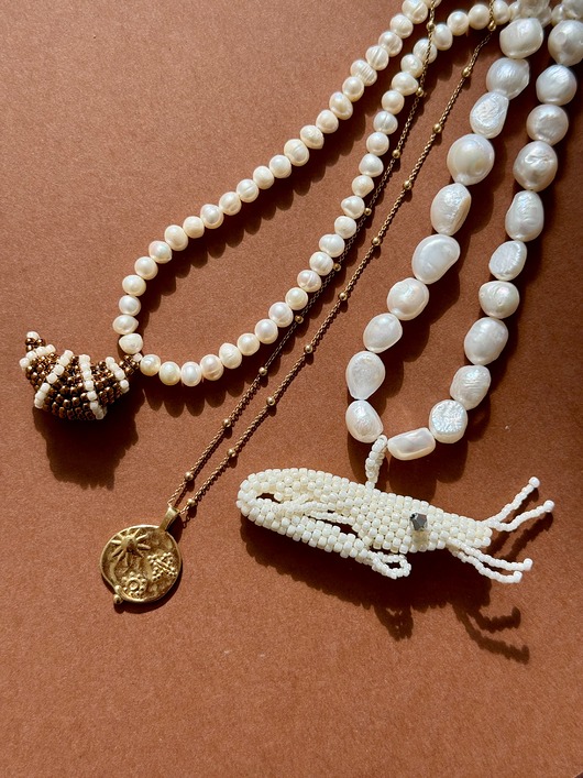 chokery Naszyjnik z rogalikiem czyli choker z ręcznie uszytym croissantem