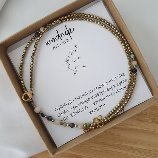 naszyjniki - inne WODNIK naszyjnik dla znaku zodiaku