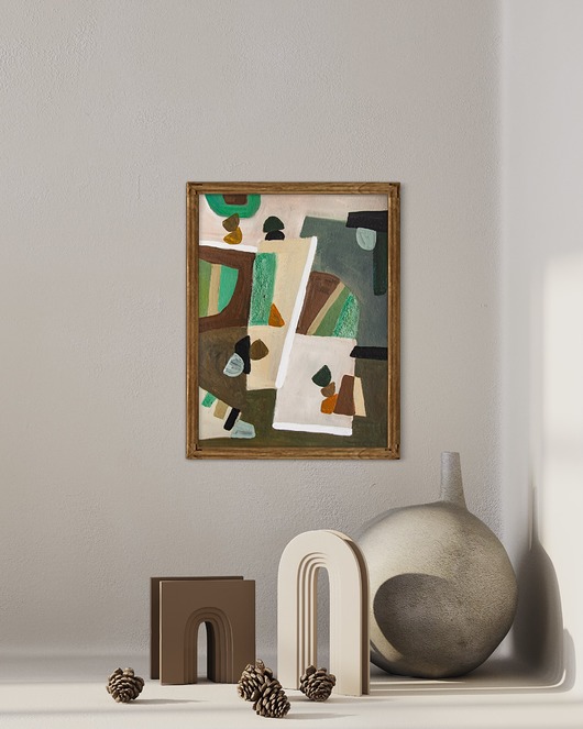 obrazy ORYGINAŁ 30 x 40 cm - Miasteczko 3