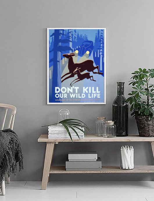 plakaty PLAKAT vintage retro zwierzęta przyroda