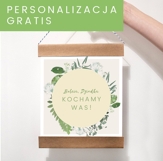 Plakat Babciu, Dziadku kochamy Was Maly Wielki Design