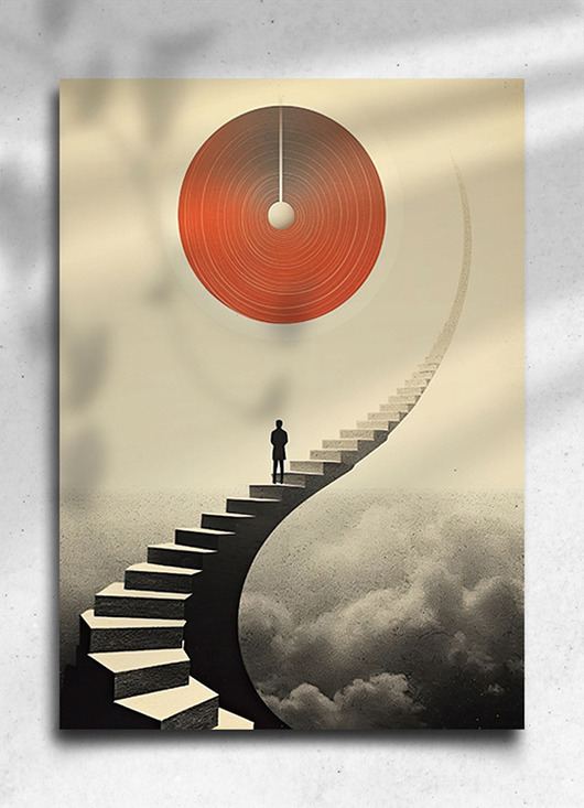 plakaty Plakat / Surrealistyczny Kolaż / Chmury