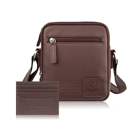 torby i nerki męskie Saszetka męska na ramię AY-27 i etui na karty AY-16 zestaw upominkowy