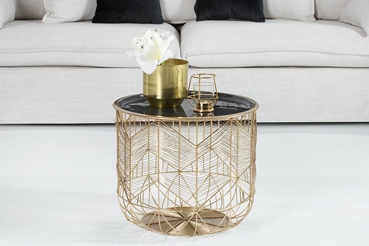 Stolik druciany Storage Elegant złoty 42cm Home Design
