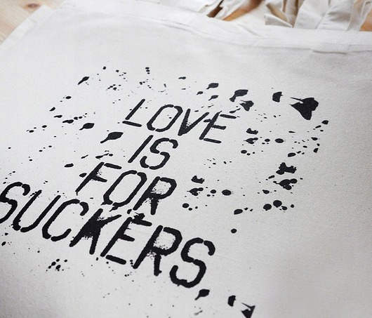 torby na zakupy Love is for suckers, torba zakupowa